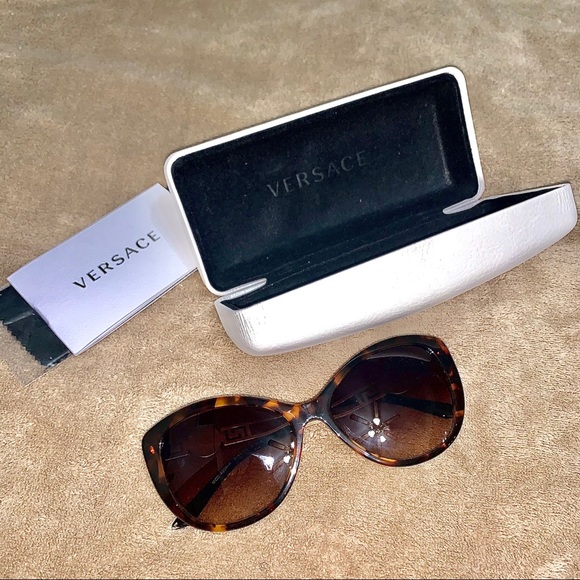 Versace Havana Brown Gradient Cat Eye Sunglasses - Picture 7 of 9